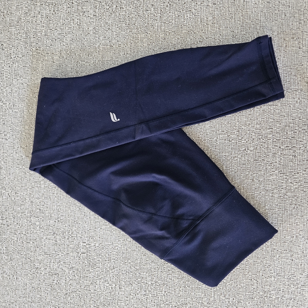 Fabletics Navy Blue Leggings Full-Length Athletic Bottoms